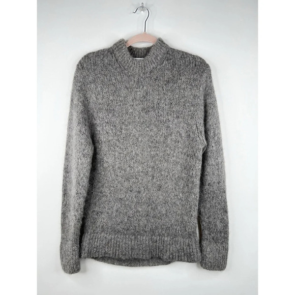 & Other Stories Wool Alpaca Blend Sweater Mock Neck Gray Beige Neutral Small - Picture 1 of 9